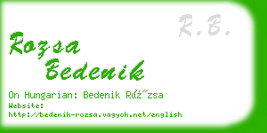 rozsa bedenik business card